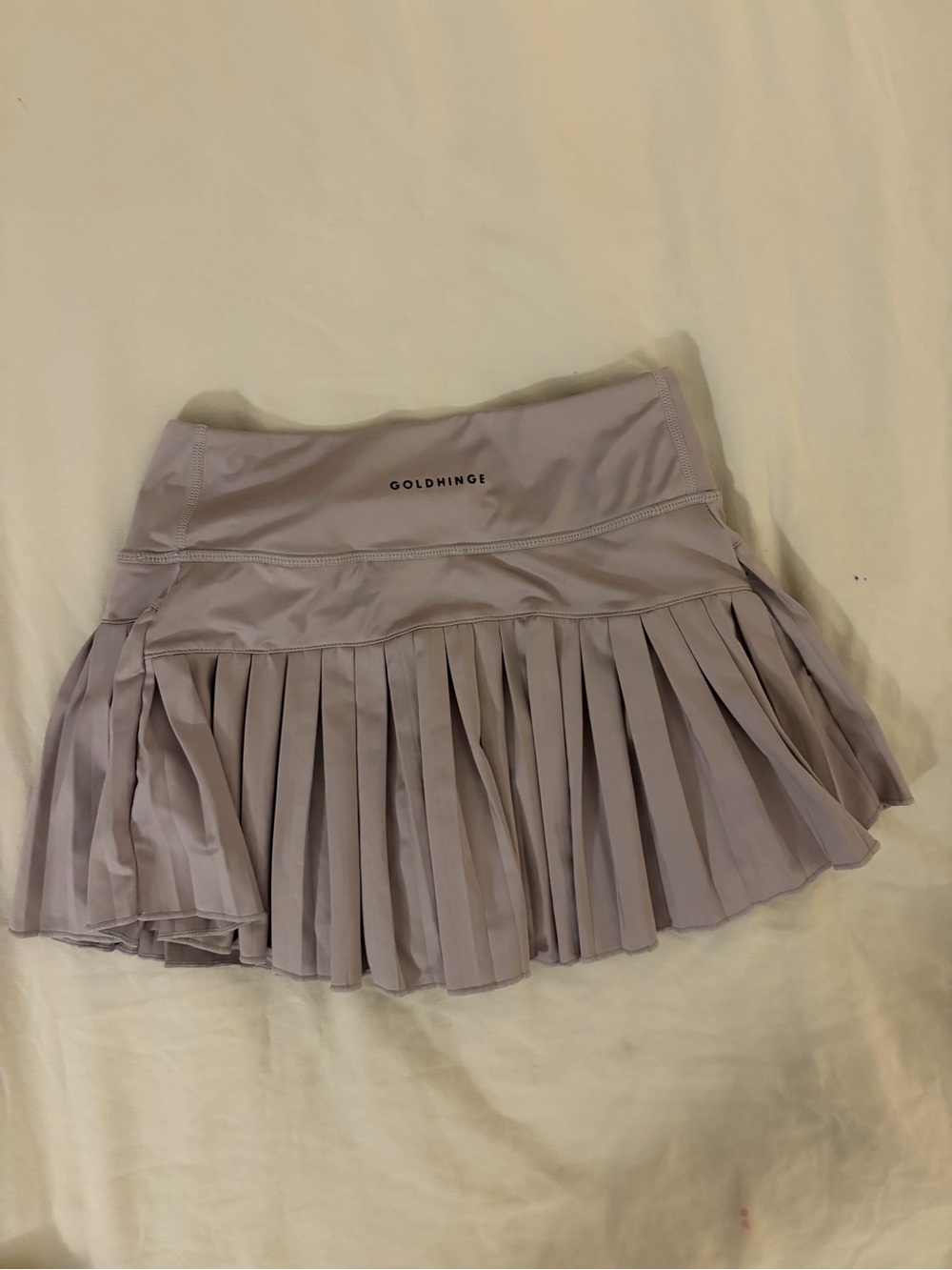 GoldHinge Lavender Pleated Mini Skirt